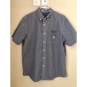 Chaps Checkered Button Down Short Sleeve Shirt